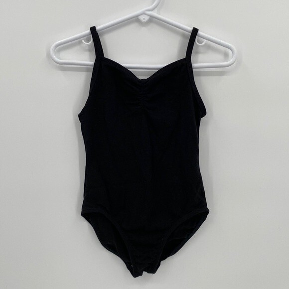 more than magic target leotard gymnastics suit XS 4/5 Black bodysuit cross front - Picture 1 of 6